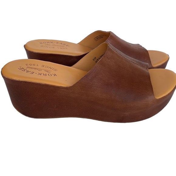 KORK-EASE open toe, open back wedge in size 39/8 .. - Picture 3 of 8